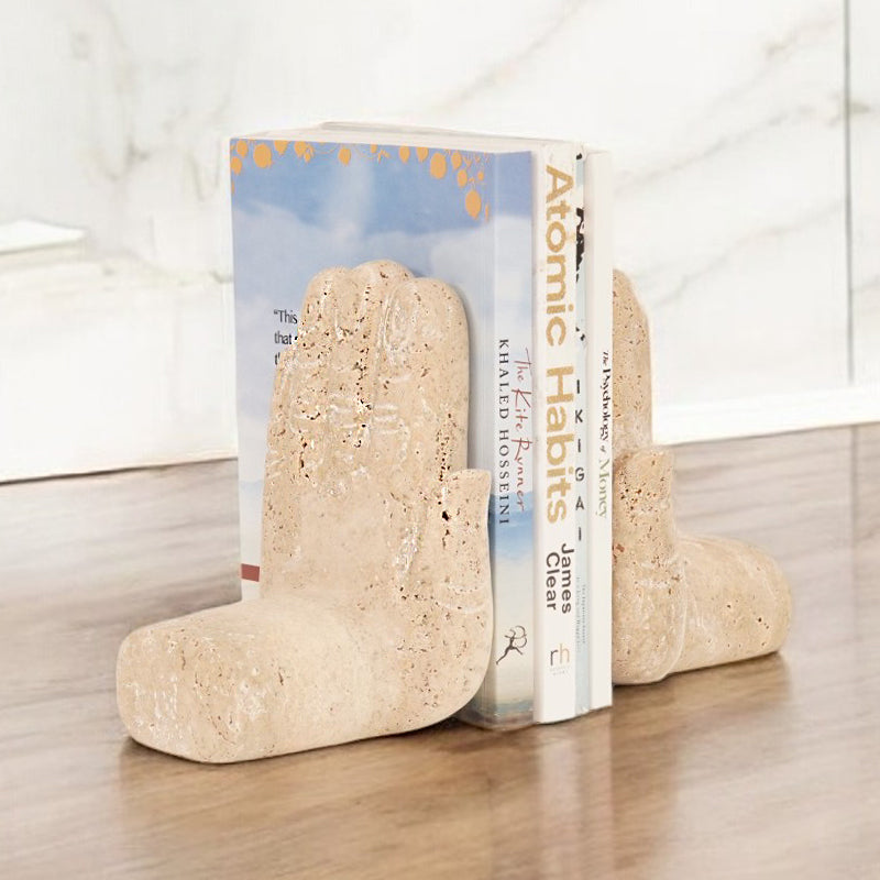 Marble Hand Bookends - Set of 2