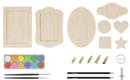 Craft Culture Beginners Wood Burning Kit for Kids, Teenage Boys & Girls - Easter Gifts for Boy & Girl - Craft Projects Birthday Gift Idea for Children Teen Woodburning DIY Hobby Kits Art Activities