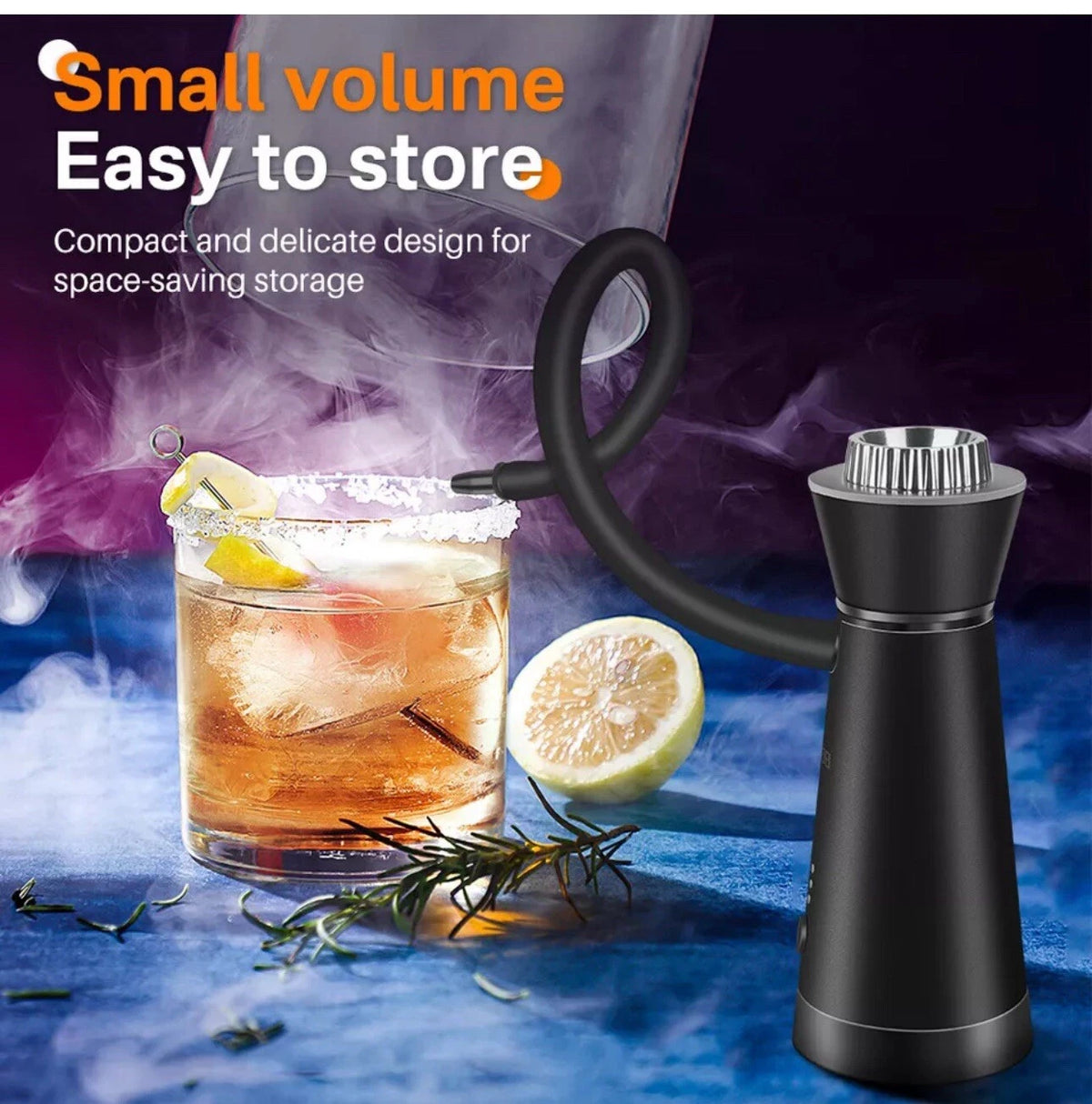 BORUiT Smoke Infuser Gift Set — Cold Smoker with 4 Wood Chip Tins, Rechargeable