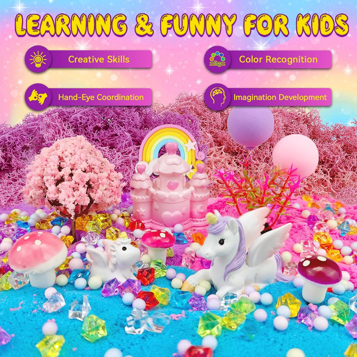 Unicorn Light-Up Terrarium Craft Kit — LED Night Light with Remote, Ages 5+