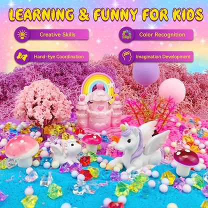 Unicorn Light-Up Terrarium Craft Kit — LED Night Light with Remote, Ages 5+