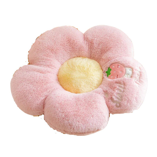 Anyhouz Plush Pillow Light Pink Five Petal Flower Shape Stuffed Soft Pillow Seat Cushion Room Decor 90cm