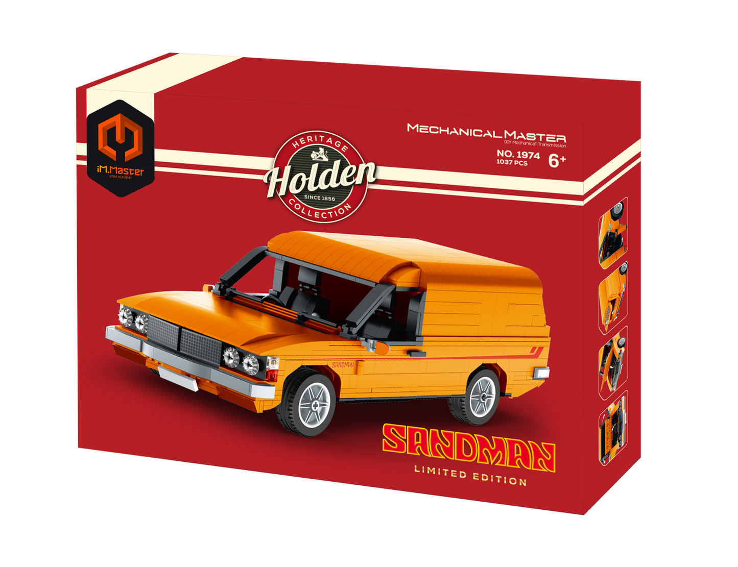 Holden HZ Sandman Brick Model Kit - Orange - 1037 Pieces