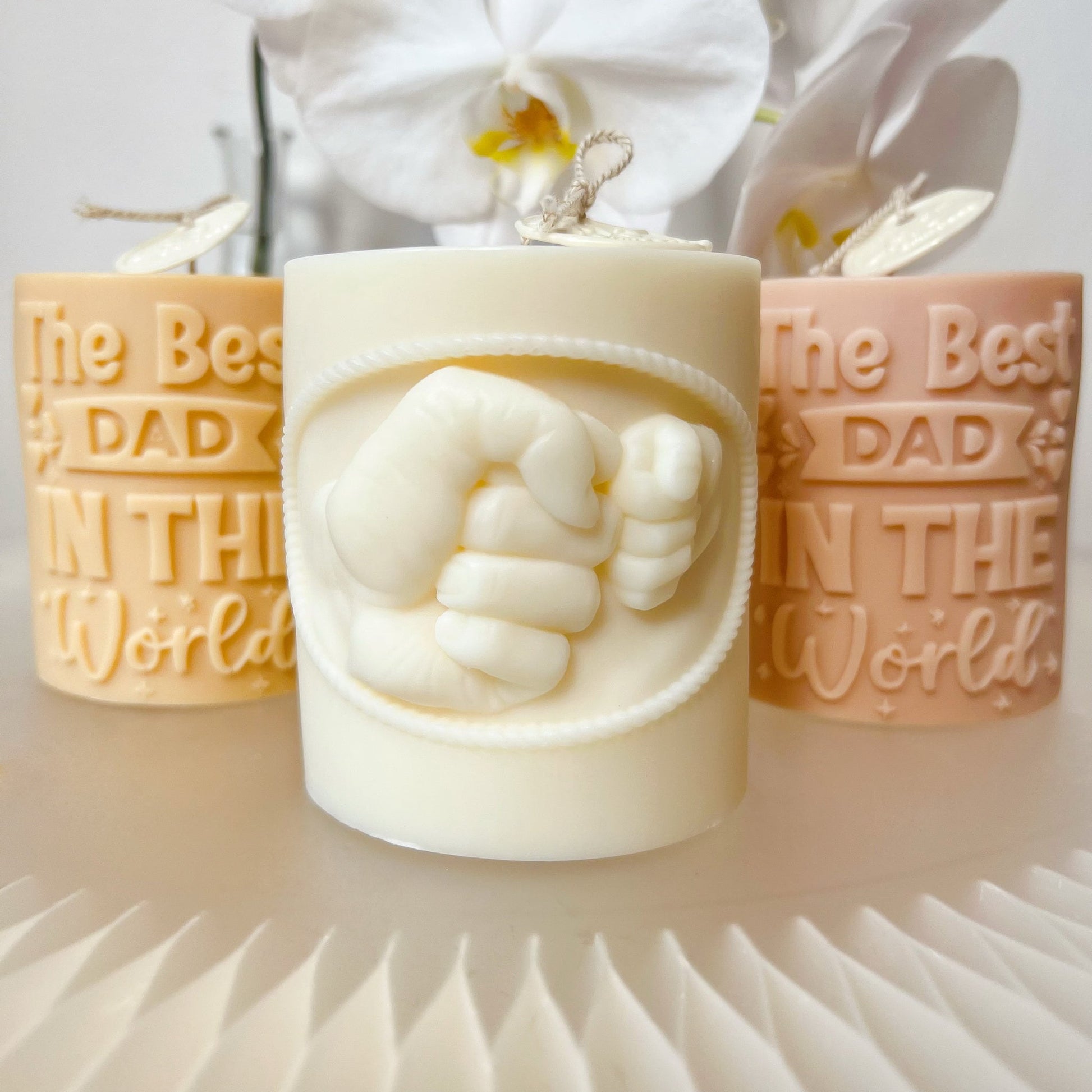 World's Best Dad Scented Soy Pillar Candle