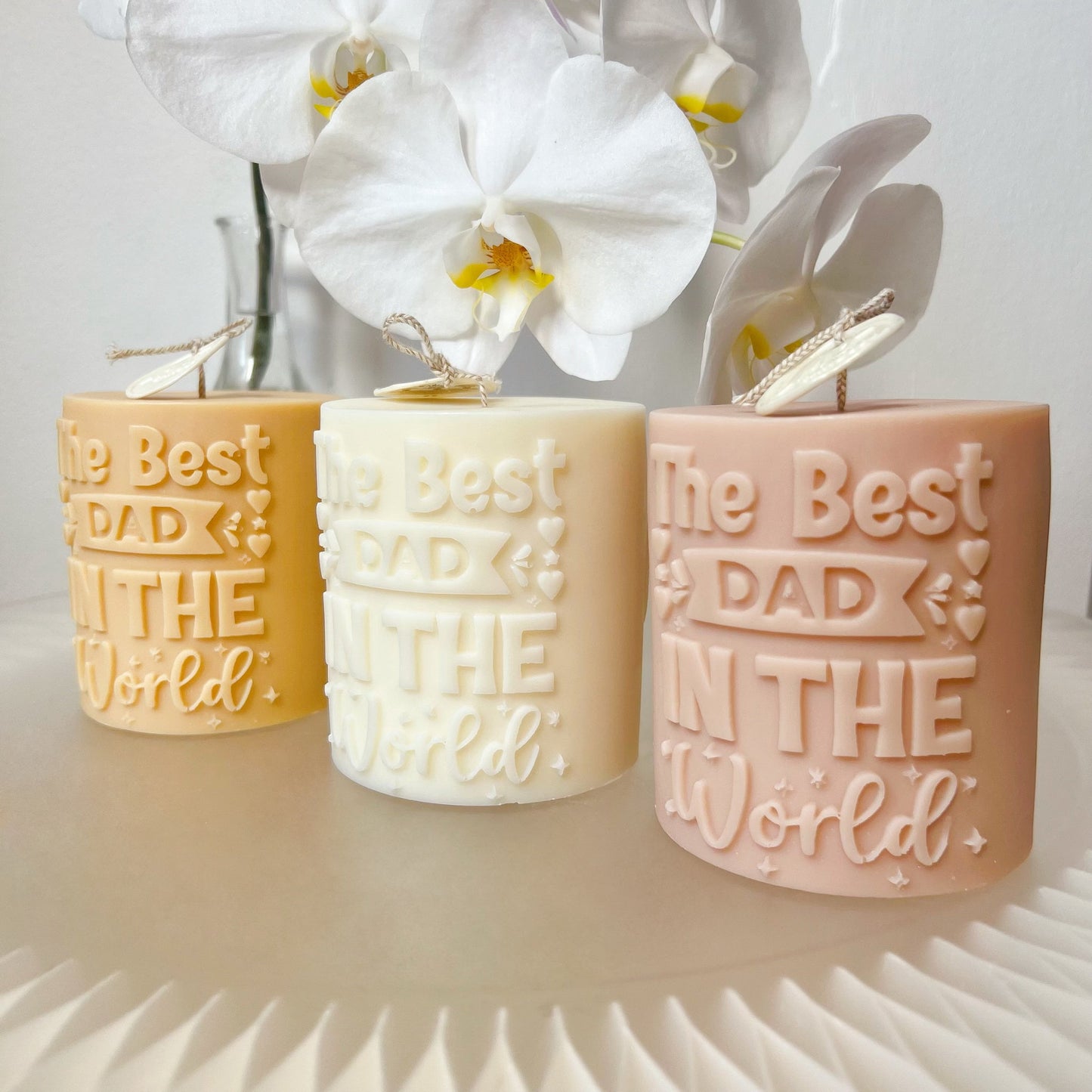 World's Best Dad Scented Soy Pillar Candle
