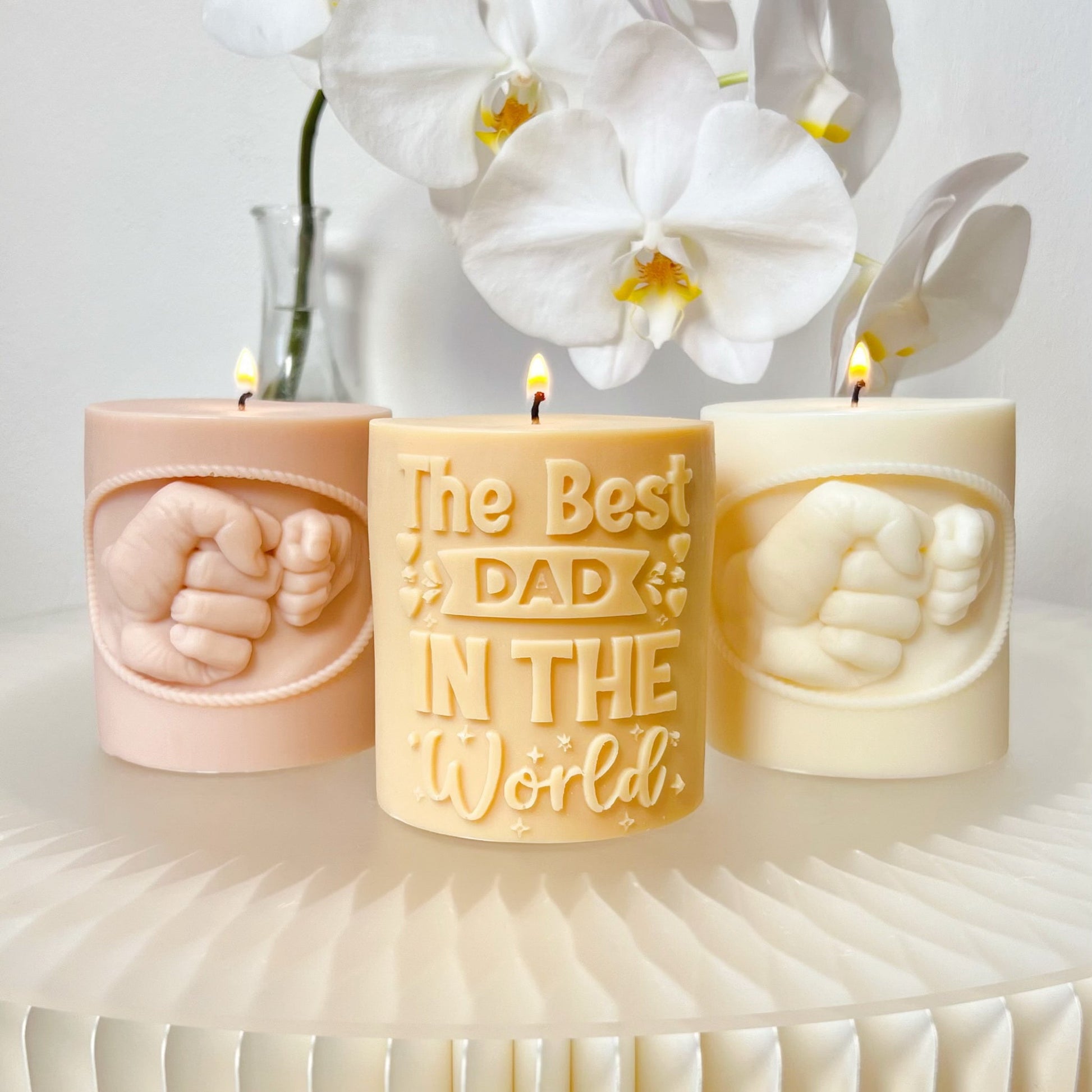 World's Best Dad Scented Soy Pillar Candle