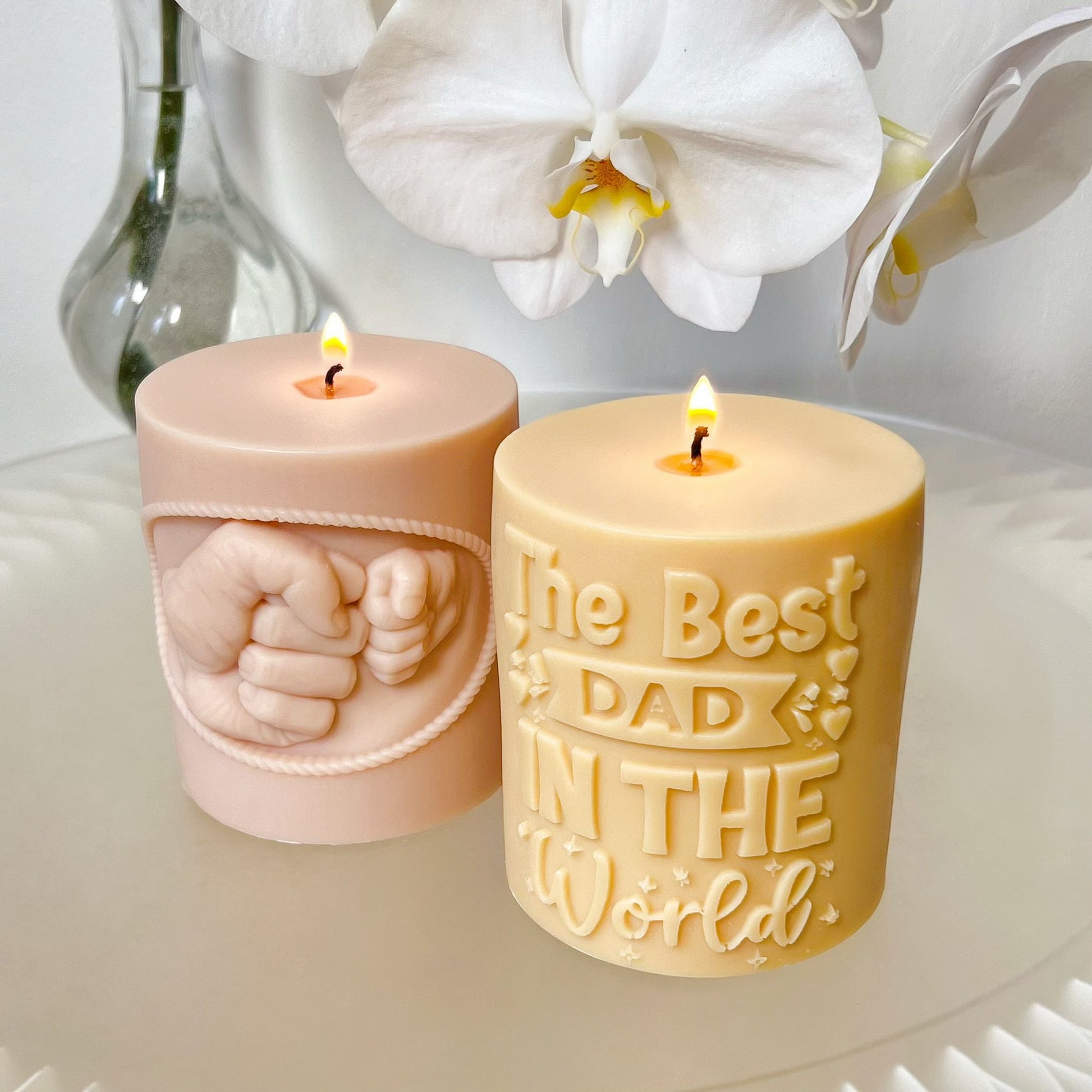 World's Best Dad Scented Soy Pillar Candle