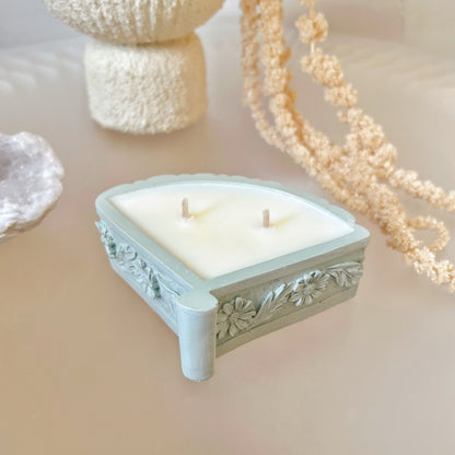 Daisy Fan Shaped Jar Soy Wax Candle