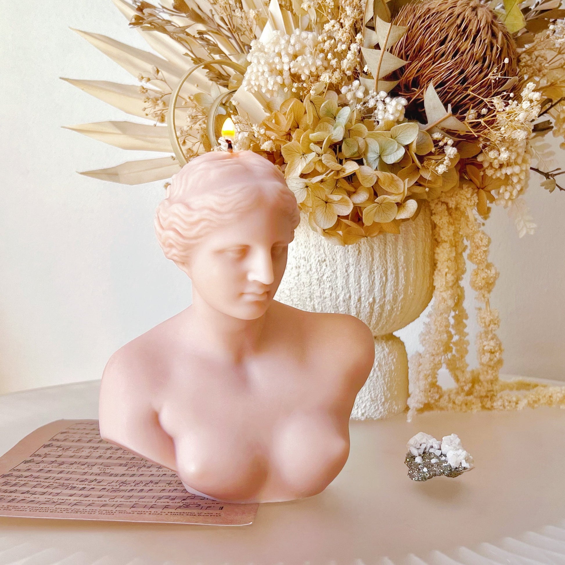 Venus de Milo Bust Scented Soy Candle