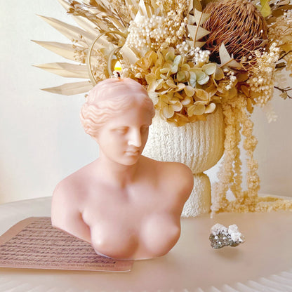 Venus de Milo Bust Scented Soy Candle