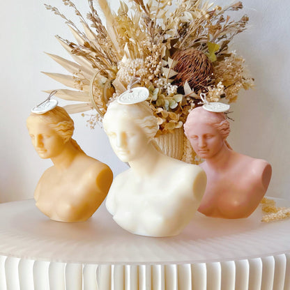 Venus de Milo Bust Scented Soy Candle