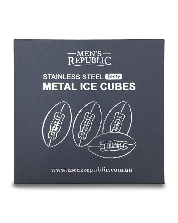 Men's Republic Footy Ball Ice Cubes - 4 Pieces Stainless Steel 5
