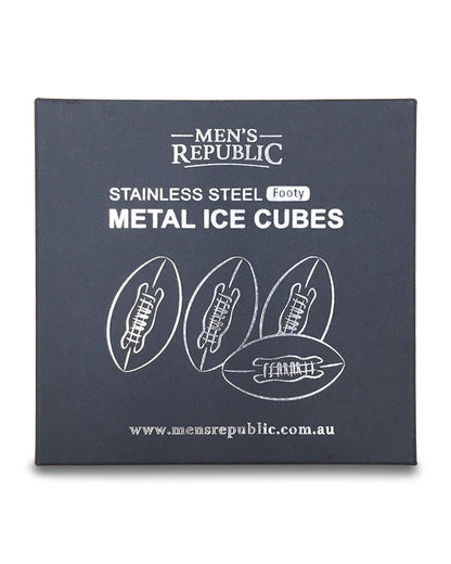 Men's Republic Footy Ball Ice Cubes - 4 Pieces Stainless Steel 5