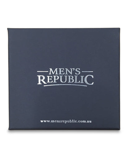 Men's Republic Leather Bracelet with Stainless Steel - 06 5