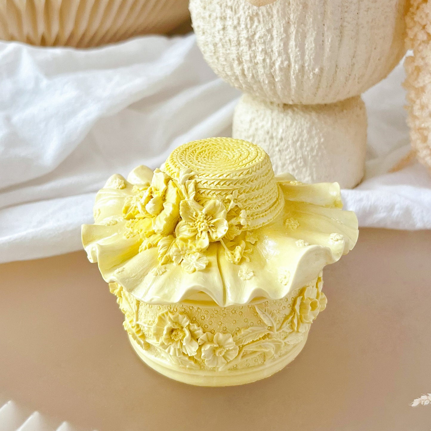 Flower Hat Shaped Trinket Box