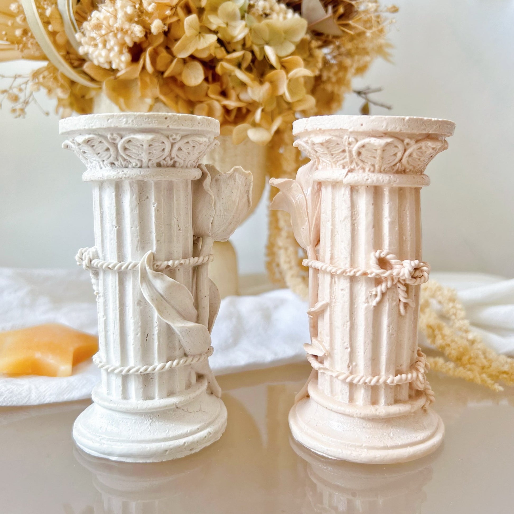 Flower Roman Column Home Décor