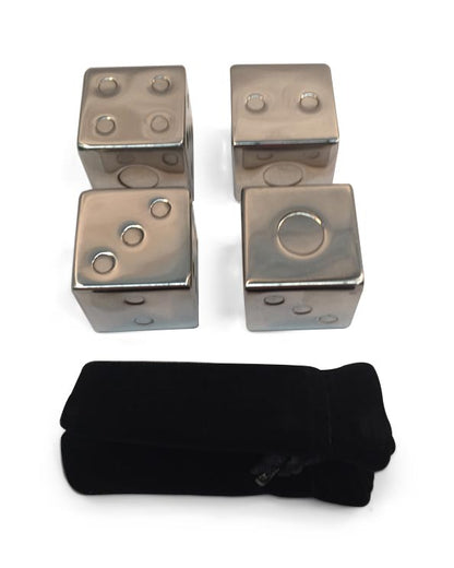 Men's Republic Dice Ice Cubes - 4 Pieces Stainless Steel 4