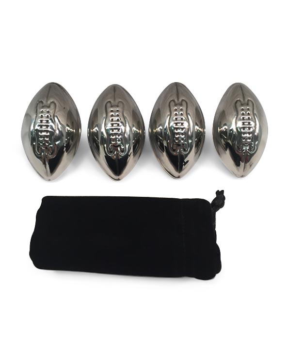 Men's Republic Footy Ball Ice Cubes - 4 Pieces Stainless Steel 4
