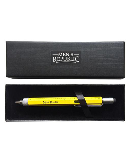 Men's Republic Stylus Pen Pocket Multi Tool 9-in-1 functions - Yellow 2