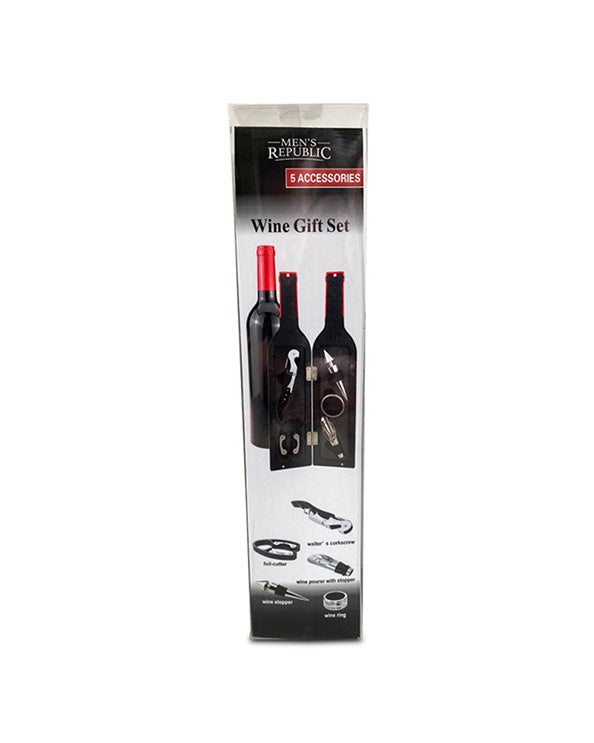 Men's Republic - Wine Tool Gift Set - 5 pcs in Bottle 5
