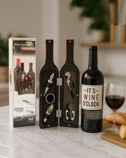 Men's Republic - Wine Tool Gift Set - 5 pcs in Bottle 1