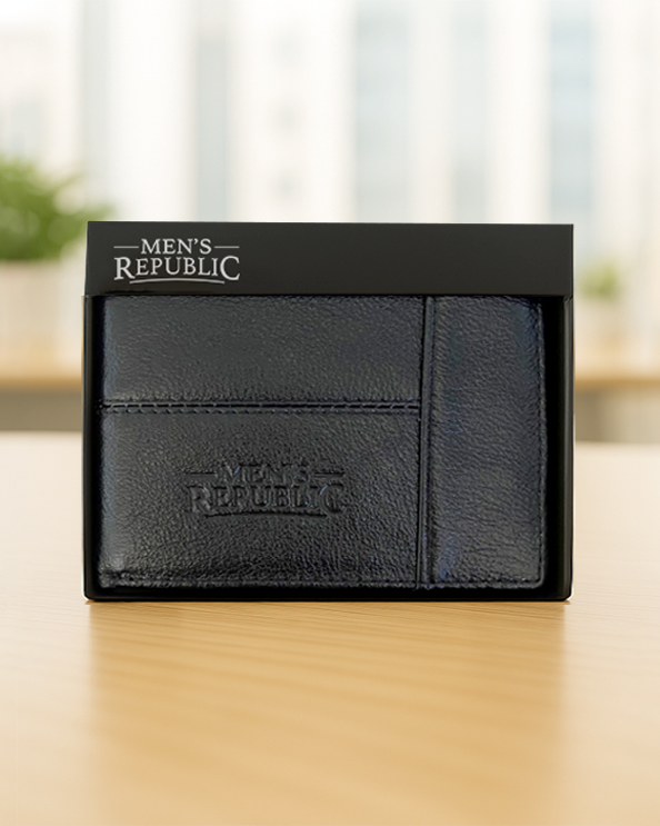 Men's Republic Leather Wallet - Black 1