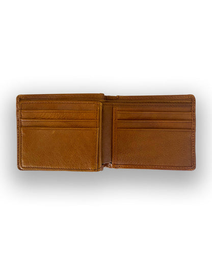 Men's Republic Leather Wallet and Keyring Set - Brown 5
