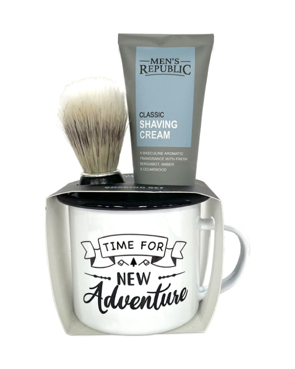 Men's Republic Mug with Shaving Cream and Beard Brush 2