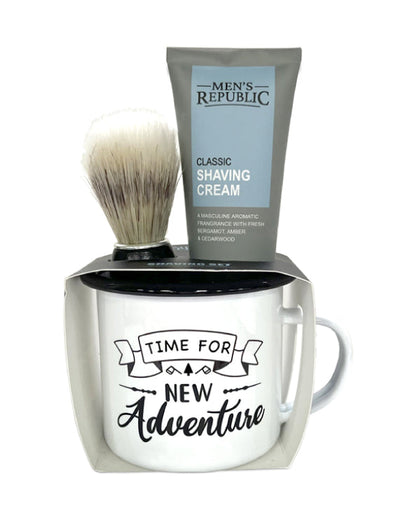 Men's Republic Mug with Shaving Cream and Beard Brush 2