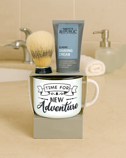 Men's Republic Mug with Shaving Cream and Beard Brush 1