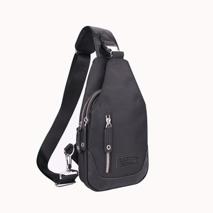 Men's Republic Nylon Black Backpack - Single Strap Sling 2