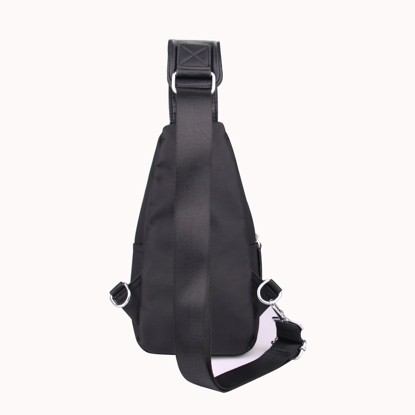 Men's Republic Nylon Black Backpack - Single Strap Sling 4