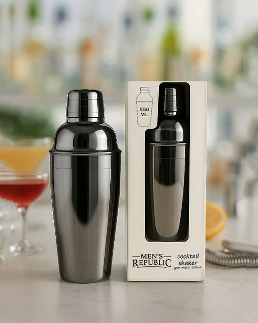 Men's Republic Gunmetal Cocktail Shaker - 550ml 1