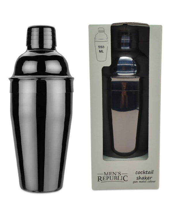 Men's Republic Gunmetal Cocktail Shaker - 550ml 2