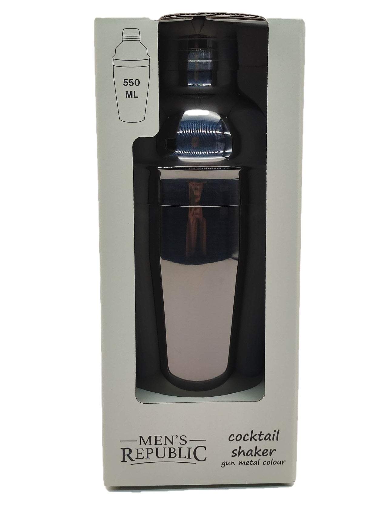 Men's Republic Gunmetal Cocktail Shaker - 550ml 4