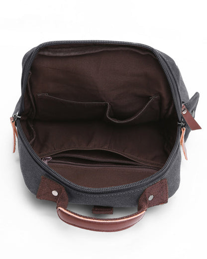 Men's Republic Canvas Single Strap Sling Bag Backpack - Black 4