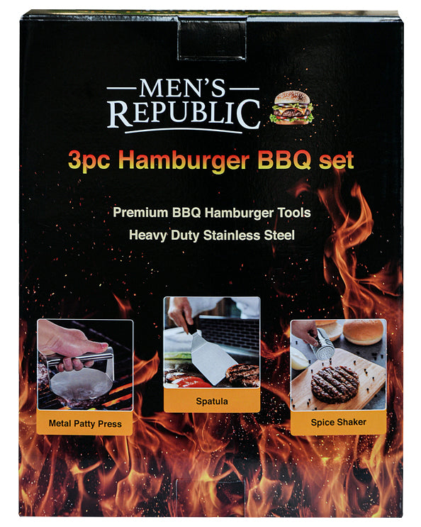Men's Republic Hamburger BBQ set - 3pcs 3
