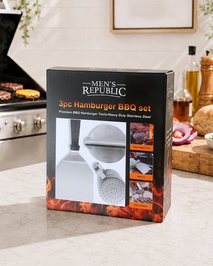 Men's Republic Hamburger BBQ set - 3pcs 1
