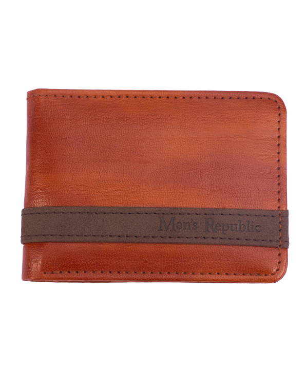 Men's Republic Vegan Leather Wallet - Tan 3