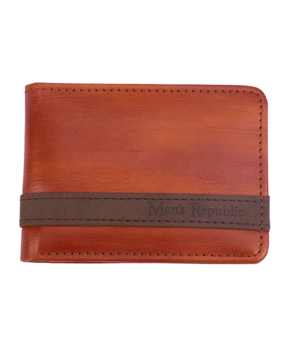 Men's Republic Vegan Leather Wallet - Tan 3