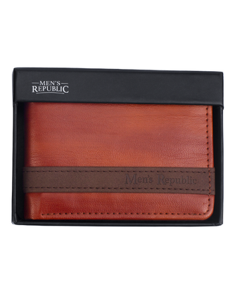 Men's Republic Vegan Leather Wallet - Tan 2
