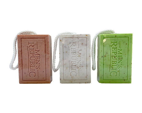 Men's Republic Logo Soap-on-a Rope - 6 per Shelf Tray 3