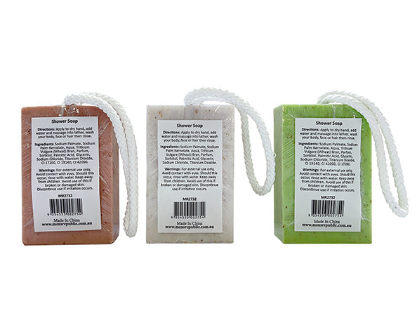 Men's Republic Logo Soap-on-a Rope - 6 per Shelf Tray 4