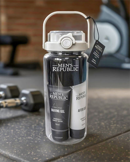 Men's Republic Grooming Kit in Water bottle - Fitness Fresh 1