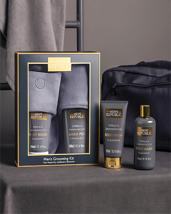 Men's Republic Grooming and Slippers Kit 2