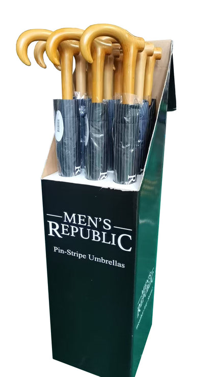 Men's Republic Pin-Stripe Umbrellas in Floor Standing PDQ (Asst set of 9) 8