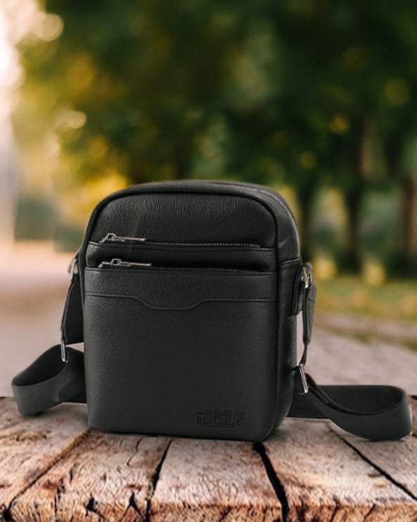 Men's Republic Deluxe Cross Body Bag - Black 7