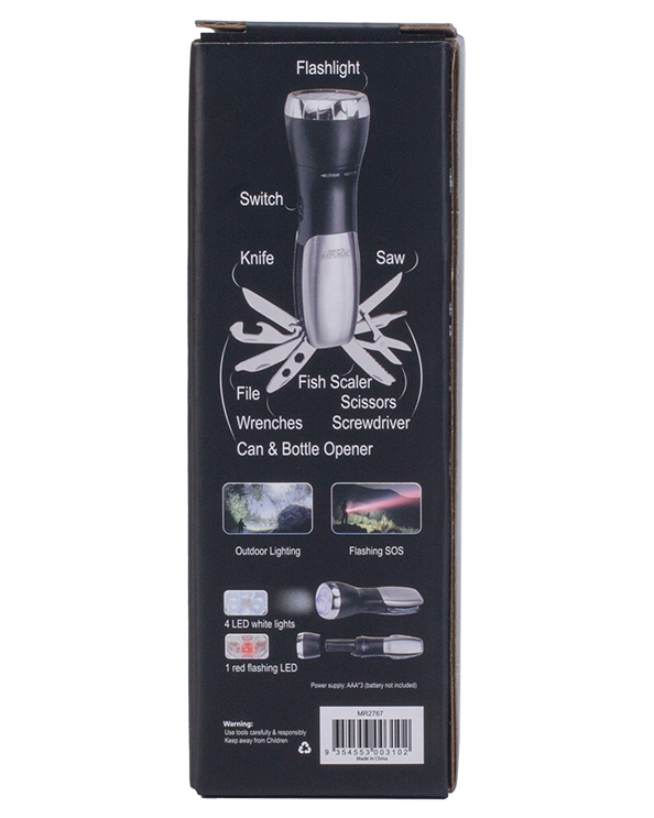 Men's Republic Multi-Tool Survival Flashlight - 10 Functions 3