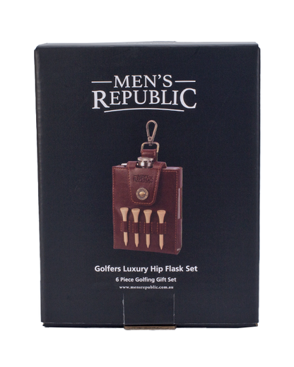Men's Republic Golfers Luxury Hip Flask Set 2