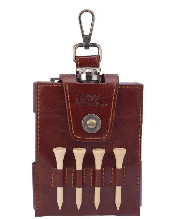 Men's Republic Golfers Luxury Hip Flask Set 4